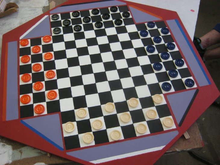 Damespiel 4 Personen Variante 1