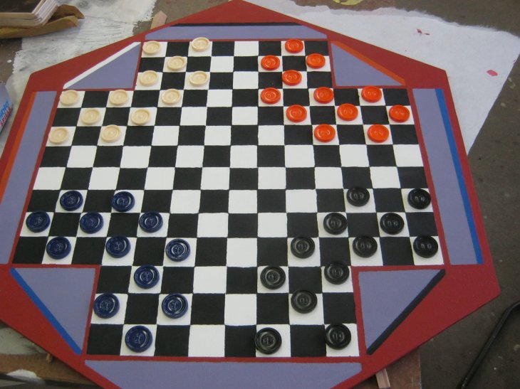 Damespiel 4 Personen Variante 2